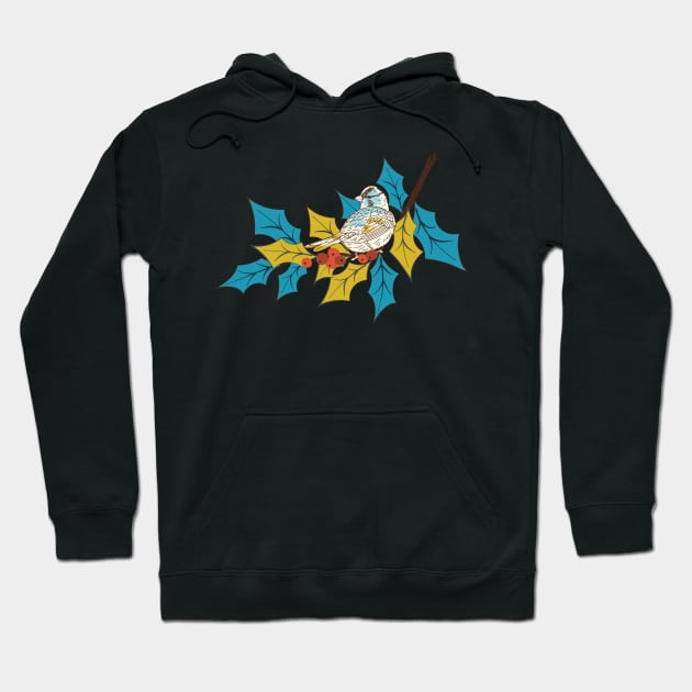 Berries and Birds Hoodie by SWON Design